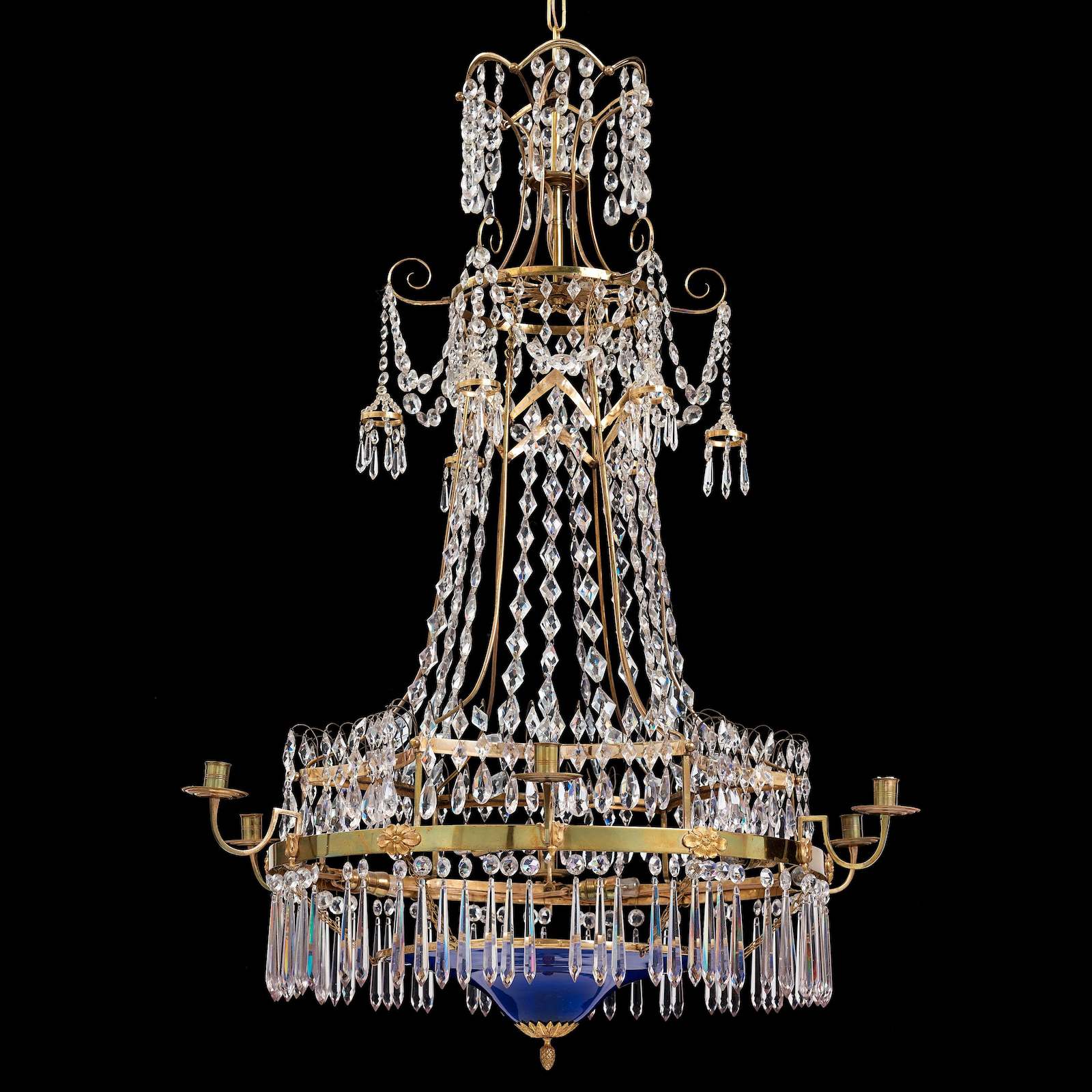 , A late Gustavian seven-light chandelier, circa 1800.