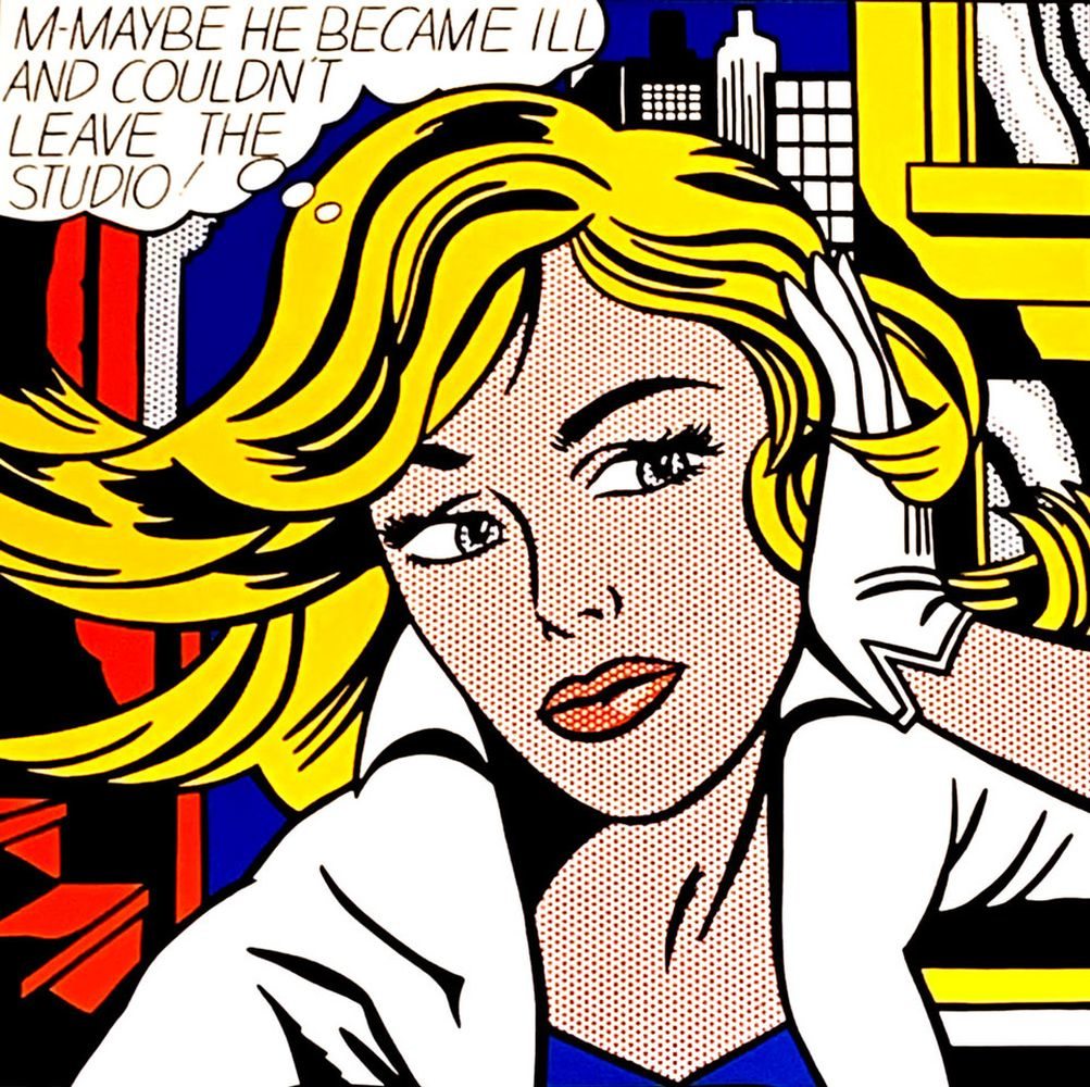 Roy Lichtenstein (after) - M-Maybe he became ill